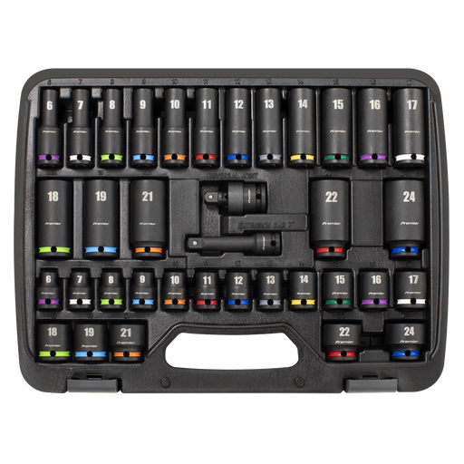 Sealey Premier Socket Set 36 Piece 3/8" Drive Impact AK5633M