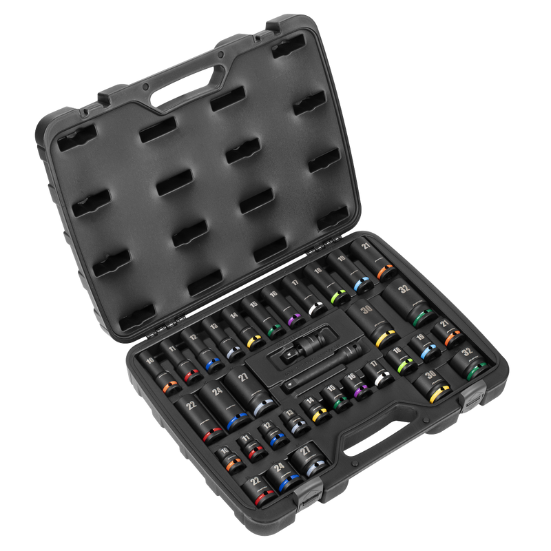 Sealey Premier Impact Socket Set 34 Piece 1/2" Drive AK5635M