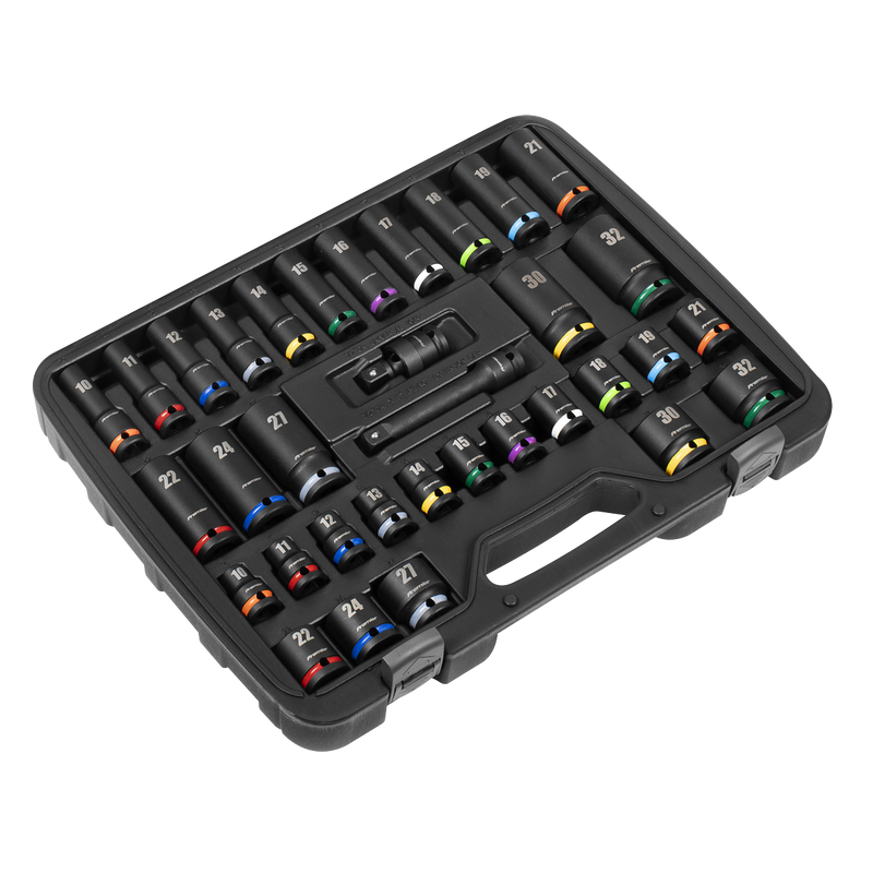 Sealey Premier Impact Socket Set 34 Piece 1/2" Drive AK5635M