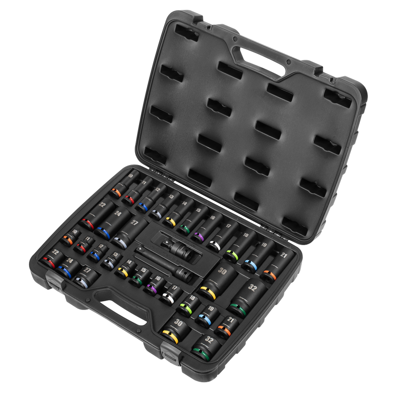 Sealey Premier Impact Socket Set 34 Piece 1/2" Drive AK5635M