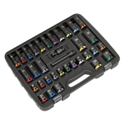 Sealey Premier Lock-On™ Impact Socket Set 34 Piece 1/2" Drive