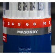 Sealey Combination Drill Bit Set 18-Piece HSS/Masonry/Wood