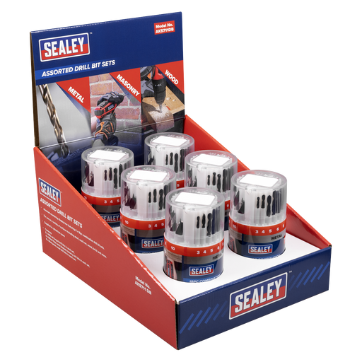 Sealey Combination Drill Bit Set 18-Piece HSS/Masonry/Wood