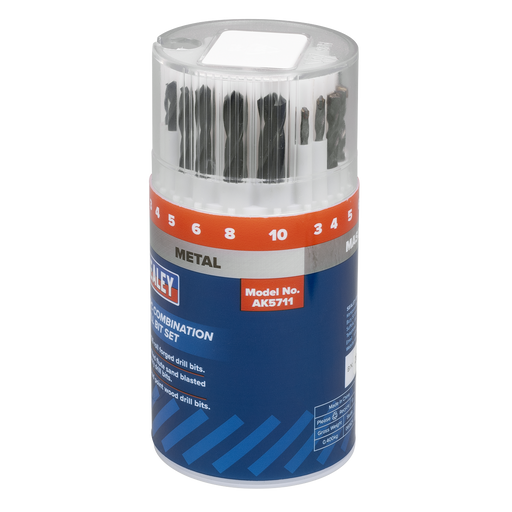 Sealey Combination Drill Bit Set 18 Piece HSS & Masonry
