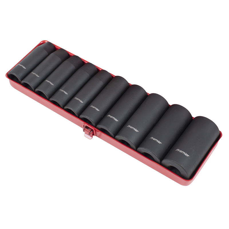 Sealey Premier Deep Impact Socket Set 1/2"Sq Drive 10 Piece