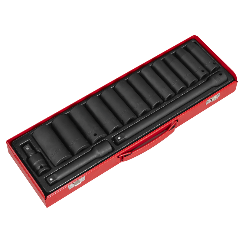 Sealey Premier Impact Socket Set 1/2" Drive 15 Piece