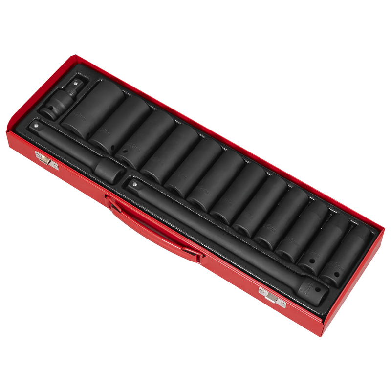 Sealey Premier Impact Socket Set 1/2" Drive 15 Piece