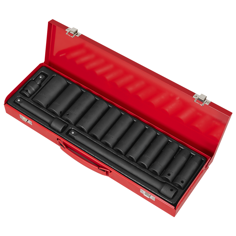 Sealey Premier Impact Socket Set 1/2" Drive 15 Piece