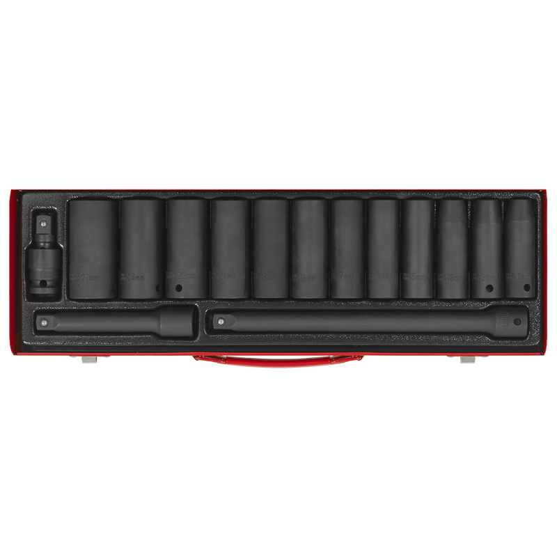 Sealey Premier Impact Socket Set 1/2" Drive 15 Piece