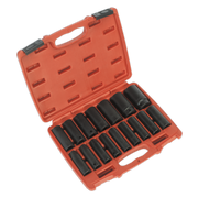 Sealey Premier Deep Impact Socket Set 1/2"Sq Drive 16 Piece
