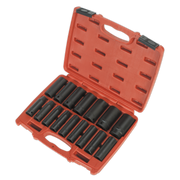 Sealey Premier Deep Impact Socket Set 1/2"Sq Drive 16 Piece