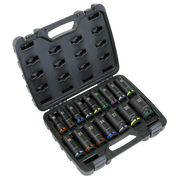 Sealey Premier Deep Impact Socket Set 1/2"Sq Drive 16 Piece