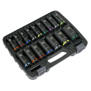 Sealey Premier Deep Impact Socket Set 1/2"Sq Drive 16 Piece
