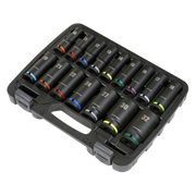 Sealey Premier Deep Impact Socket Set 1/2"Sq Drive 16 Piece