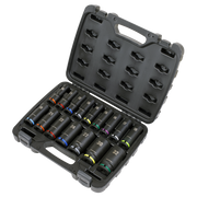 Sealey Premier Deep Impact Socket Set 1/2"Sq Drive 16 Piece