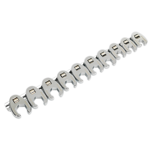 Sealey Premier Crow's Foot Spanner Set 10 Piece 3/8" Drive