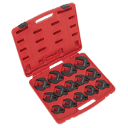 Sealey Premier Crow's Foot Spanner Set 14 Piece 1/2"Sq Drive