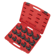 Sealey Premier Crow's Foot Spanner Set 14 Piece 1/2"Sq Drive