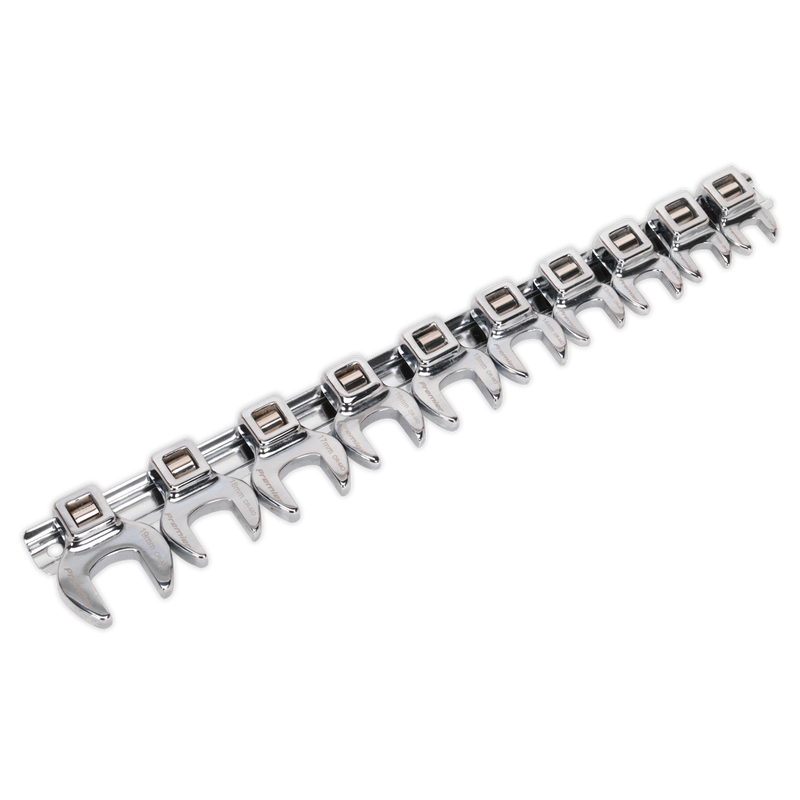 Sealey Premier Crow's Foot Spanner Set 3/8" Drive 10 Piece