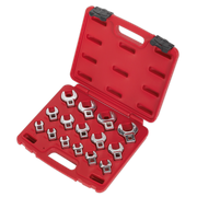 Sealey Premier Crow's Foot Spanner Set 15 Piece 3/8" Drive