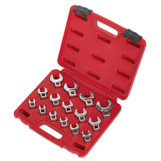 Sealey Premier Crow's Foot Spanner Set 15 Piece 3/8" Drive