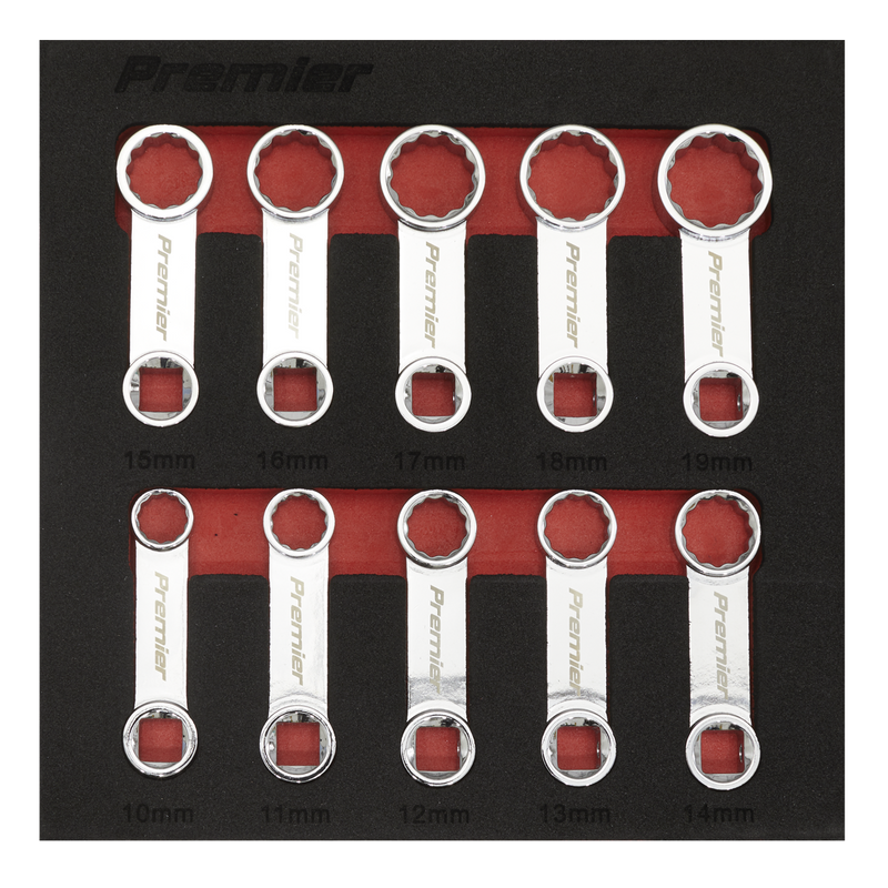 Sealey Premier Torque Adaptor Spanner Set 3/8" Sq Drive 10 Piece