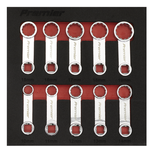 Sealey Premier Torque Adaptor Spanner Set 3/8" Sq Drive 10 Piece