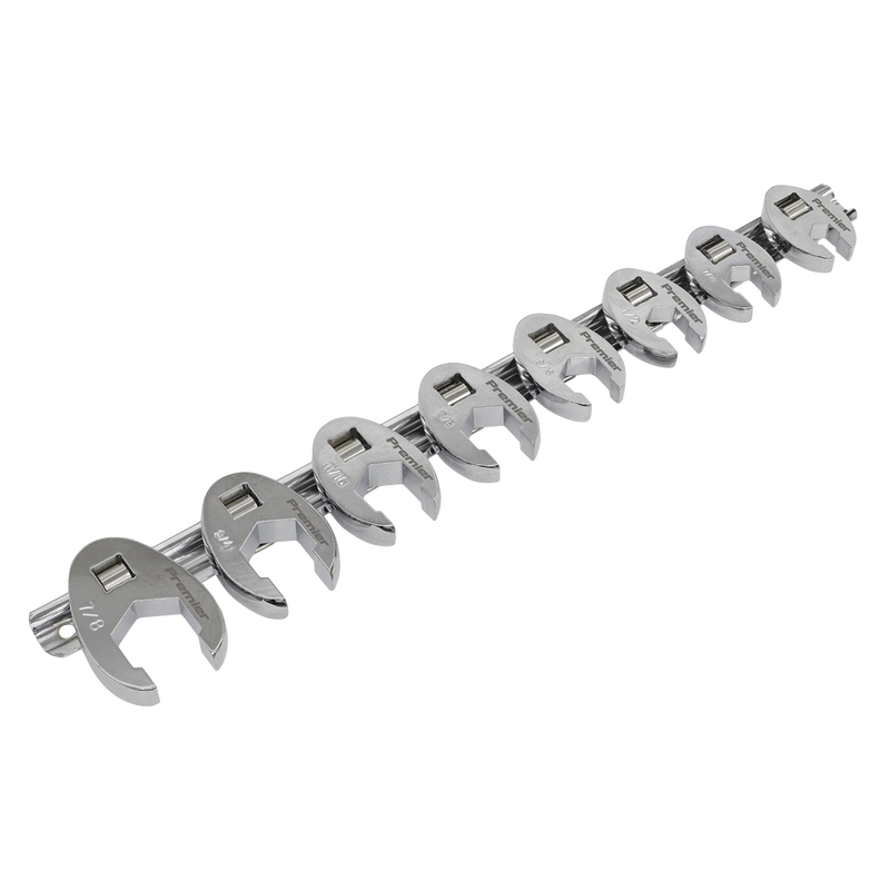 Sealey Premier Crow's Foot Spanner Set 3/8" Drive 8 Piece