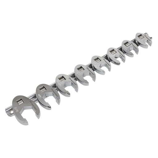 Sealey Premier Crow's Foot Spanner Set 3/8" Drive 8 Piece