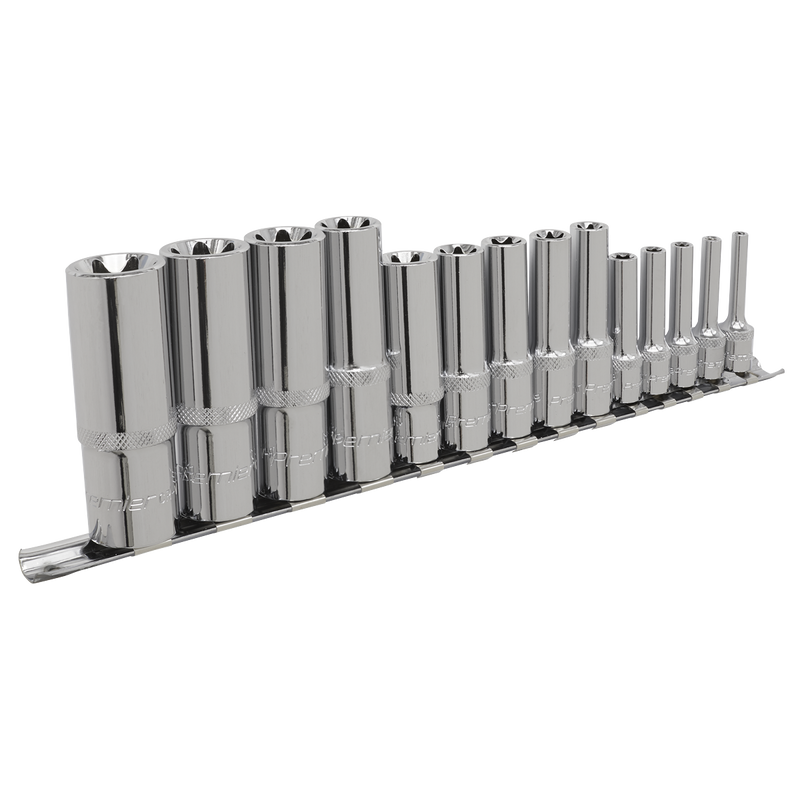 Sealey Premier Deep Socket Set 14 Piece 1/4", 3/8" & 1/2"Sq Drive