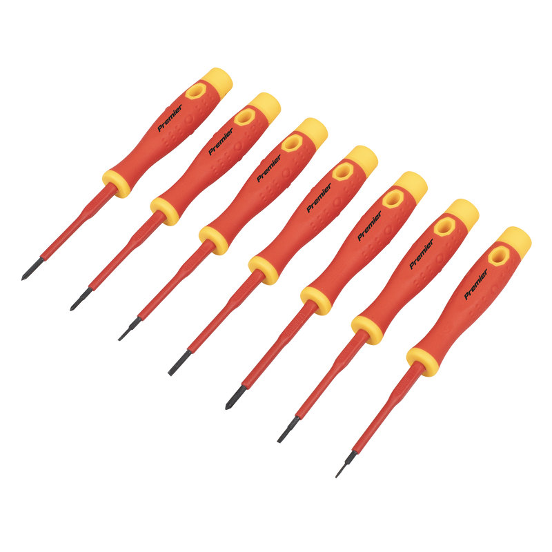 Sealey Premier Precision Screwdriver Set 7 Piece - VDE Approved