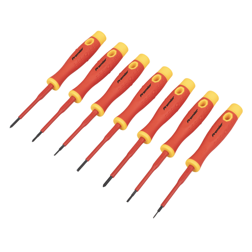 Sealey Premier Precision Screwdriver Set 7 Piece - VDE Approved