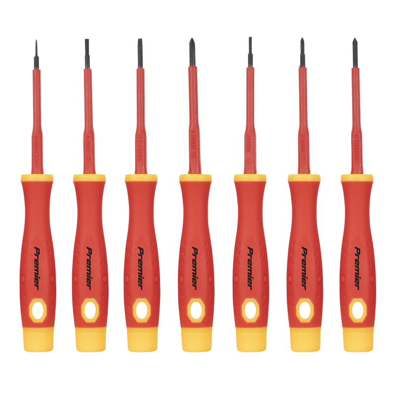 Sealey Premier Precision Screwdriver Set 7 Piece - VDE Approved