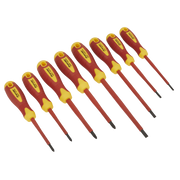Sealey Premier Screwdriver Set 8 Piece - VDE Approved, Insulated