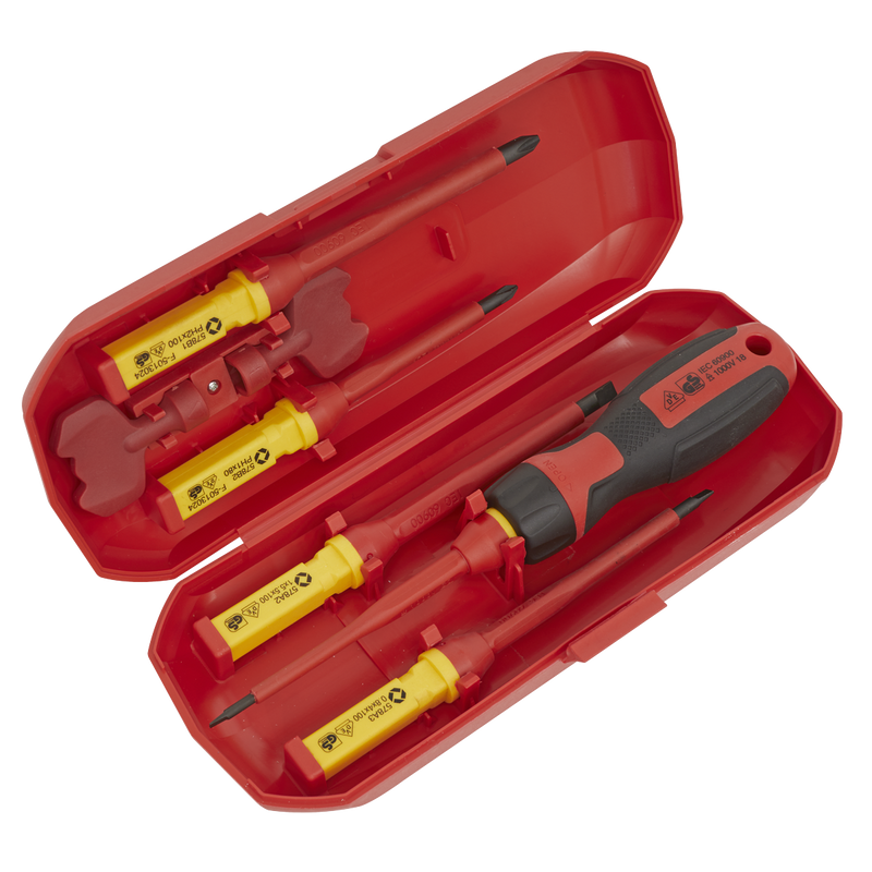 Sealey Premier Screwdriver Set 8 Piece VDE Approved - Insulated Tools