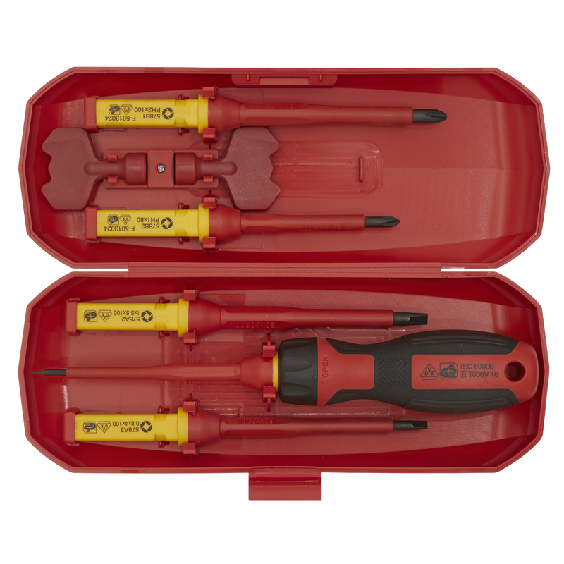Sealey Premier Screwdriver Set 8 Piece VDE Approved - Insulated Tools