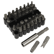 Sealey Premier Bit Set 33 Piece Security & Magnetic Adaptor AK614