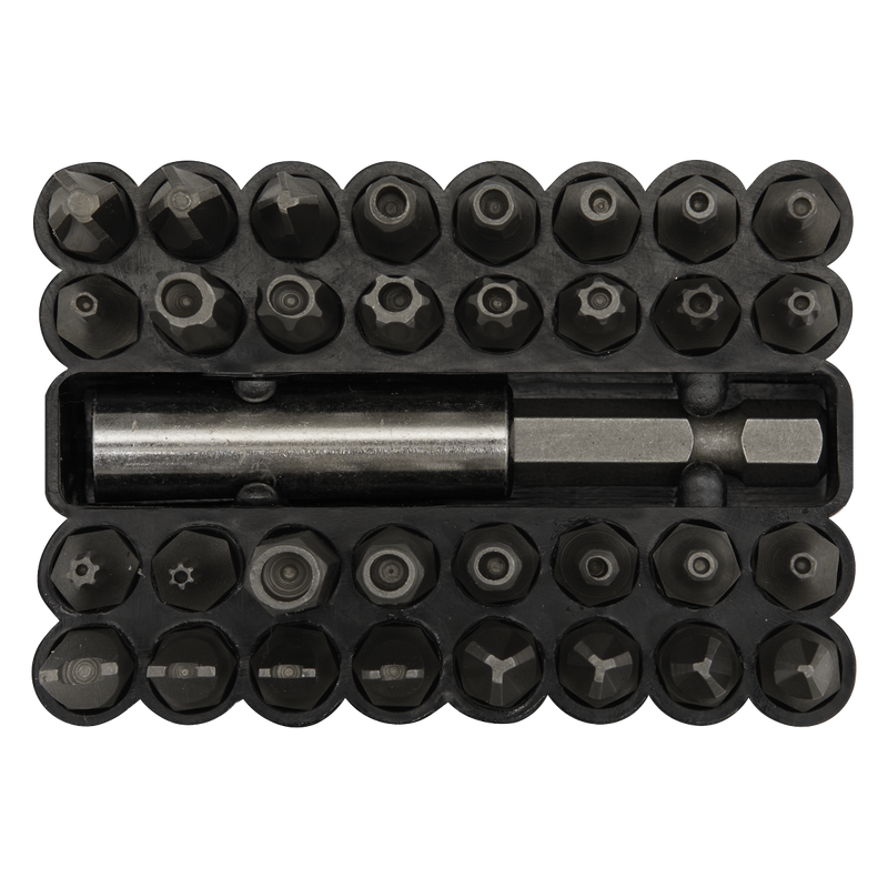Sealey Premier Bit Set 33 Piece Security & Magnetic Adaptor AK614
