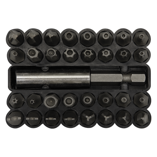 Sealey Premier Bit Set 33 Piece Security & Magnetic Adaptor AK614