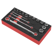 Sealey Premier Socket & Spanner Set 16 Piece 3/8" Drive AK61801
