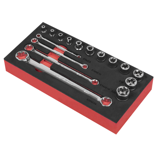 Sealey Premier Socket & Spanner Set 16 Piece 3/8" Drive AK61801