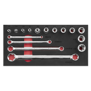 Sealey Premier Socket & Spanner Set 16 Piece 3/8" Drive AK61801