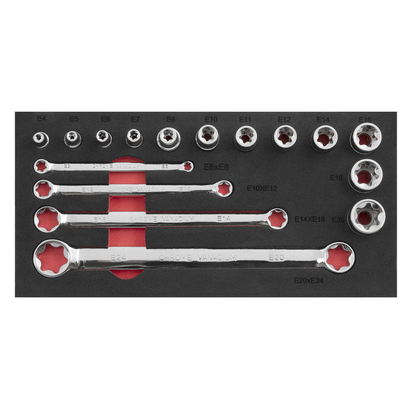 Sealey Premier Socket & Spanner Set 16 Piece 3/8" Drive AK61801