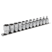 Sealey Premier Socket Set 3/8"Sq Drive E4-E20 12 Piece