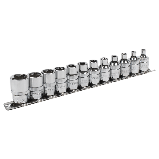 Sealey Premier Socket Set 3/8"Sq Drive E4-E20 12 Piece