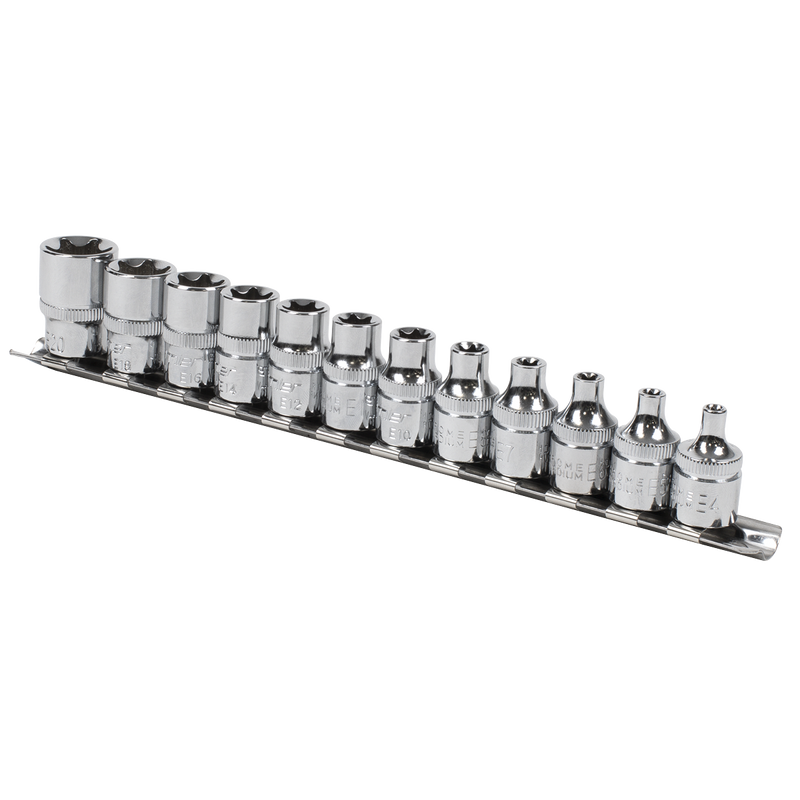 Sealey Premier Socket Set 3/8"Sq Drive E4-E20 12 Piece