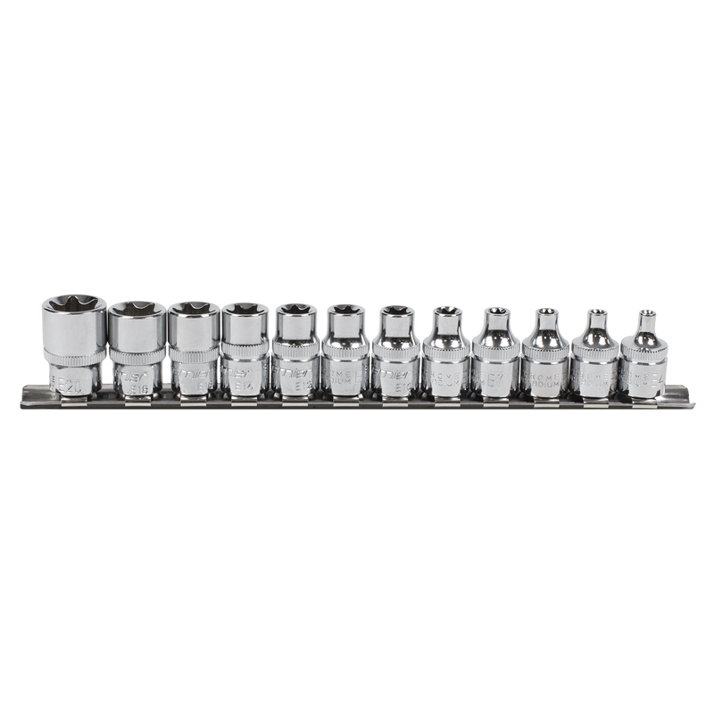 Sealey Premier Socket Set 3/8"Sq Drive E4-E20 12 Piece