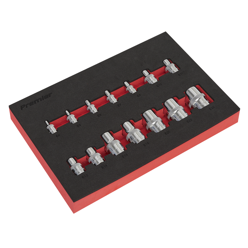Sealey Premier Socket Set 14 Piece 1/4", 3/8" & 1/2" Drive AK61807