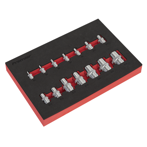 Sealey Premier Socket Set 14 Piece 1/4", 3/8" & 1/2" Drive AK61807