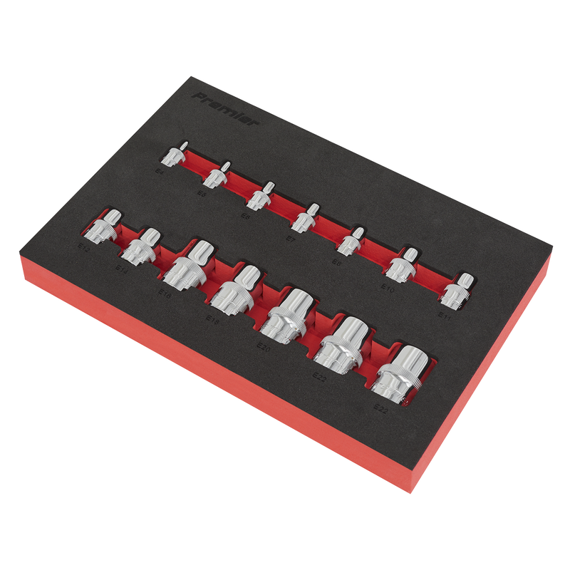 Sealey Premier Socket Set 14 Piece 1/4", 3/8" & 1/2" Drive AK61807